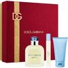 DOLCE GABBANA LIGHT BLUE POUR HOMME GIFT SET EDT 125 ML, SHOWER GEL 50 ML A MINIATURE EDT 10 ML