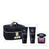 VERSACE CRYSTAL NOIR GIFT SET EDT 90 ML, SHOWER GEL 100 ML, BODY LOTION 100 ML AND COSMETIC BAG