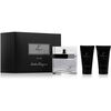 SALVATORE FERRAGAMO F BY FERRAGAMO POUR HOMME BLACK GIFT SET EDT 100 ML, SHOWER GEL 75 ML A BALZÁM PO HOLENÍ 75 ML