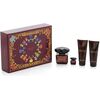 VERSACE CRYSTAL NOIR GREAT GIFT SET EDT 90 ML, CRYSTAL NOIR BODY LOTION 100 ML SHOWER GEL 100 ML CRYSTAL NOIR AND MINIATURES CRYSTAL NOI