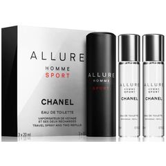 CHANEL ALLURE HOMME SPORT EDT 3X20ML REFILLABLE