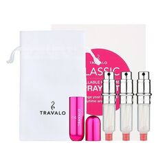 TRAVALO CLASSIC HD REFILLABLE PERFUME SPRAYER GIFT SETHOT PINK