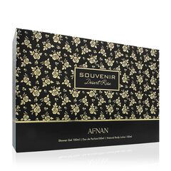 AFNAN SOUVENIR DESERT ROSE GIFT SET EDP 100 ML, SHOWER GEL 100 ML AND BODY LOTION 100 ML