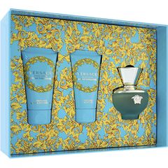 VERSACE DYLAN TURQUOISE DÁRKOVÁ SADA PRO ŽENY TOALETNÍ VODA 50 ML + SPRCHOVÝ GEL 50 ML + TĚLOVÉ MLÉKO 50 ML
