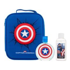 FRAGRANCES FOR CHILDREN CAPTAIN AMERICA GIFT SET EDT 100 ML, SHOWER GEL 100 ML AND COSMETIC BAG