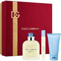 DOLCE GABBANA LIGHT BLUE POUR HOMME GIFT SET EDT 125 ML, SHOWER GEL 50 ML A MINIATURKA EDT 10 ML