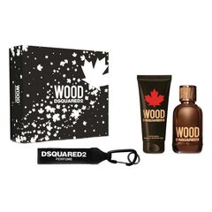 DSQUARED2 WOOD POUR HOMME GIFT SET EDT 100 ML, SHOWER GEL 100 ML AND KEYCHAIN