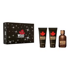 DSQUARED2 WOOD POUR HOMME GIFT SET EDT 100 ML, SHOWER GEL 100 ML AND AFTER SHAVE BALSAM 100 ML