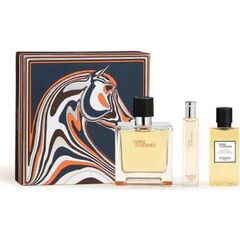 HERMÈS TERRE D´HERMES PURE PERFUME GIFT SET PARFUM 75 ML, SPRCHOVÝ GEL 40 ML A MINIATURKA PURE PERFUME 15 ML