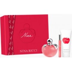 NINA RICCI NINA GIFT SET EDT 50 ML, TĚLOVÉ MLÉKO NINA 75ML A MINIATURKA ( ROLL-ON ) NINA EDT 10 ML
