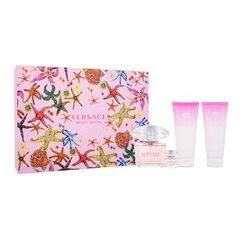 VERSACE BRIGHT CRYSTAL GIFT SET EDT 90 ML, BODY LOTION 100 ML CRYSTAL BRIGHT, BRIGHT CRYSTAL SHOWER GEL 100 ML, AND MINIATURES BRIGHT CR