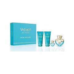 VERSACE DYLAN TURQUOISE POUR FEMME GIFT SET EDT 100 ML, SHOWER GEL 100 ML, BODY GEL 100 ML AND MINIATURE EDT 5 ML