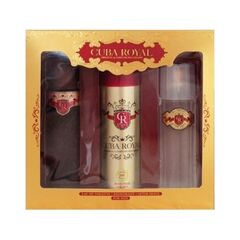 CUBA ROYAL GIFT SET 100 ML EDT, AFTER SHAVE (AFTER SHAVE) ROYAL 100 ML AND 200 ML ROYAL DEOSPRAY