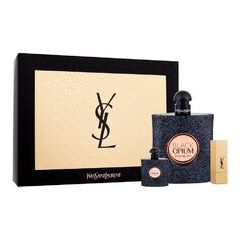 YVES SAINT LAURENT BLACK OPIUM GIFT SET EDP 90 ML, MINIATURE EDP 7.5 ML AND LIPSTICK