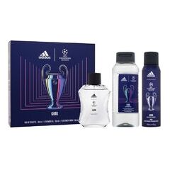 ADIDAS UEFA CHAMPIONS LEAGUE GOAL DÁRKOVÁ SADA EDT 100 ML, SPRCHOVÝ GEL 250 ML A DEOSPRAY 150 ML
