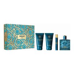 VERSACE EROS GIFT SET EDP 100 ML, AFTER SHAVE BALM 75 ML, SHOWER GEL 75 ML AND MINIATURE EDP 10 ML