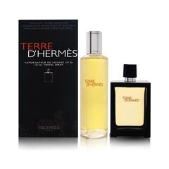HERMÈS TERRE D'HERMES PURE PERFUME GIFT SET PERFUME 30 ML REFILL + TERRE D'HERMES PURE PERFUME 125 ML