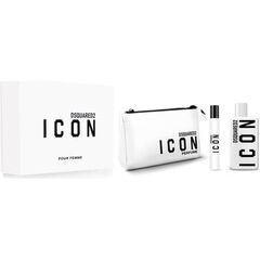 DSQUARED2 ICON POUR FEMME DÁRKOVÁ SADA EDP 100, MINIATURKA EDP 10 ML A KOSMETICKÁ TAŠTIČKA