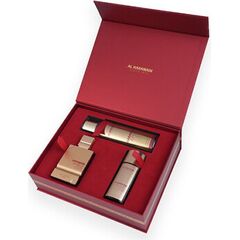 AL HARAMAIN AMBER OUD RUBY EDITION DÁRKOVÁ SADA EDP 75 ML, EDP 30 ML A TĚLOVÝ ZÁVOJ 250 ML