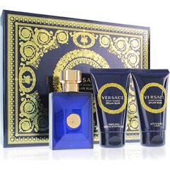 VERSACE DYLAN BLUE POUR HOMME EAU DE TOILETTE FOR MEN 50 ML + SPRCHOVÝ GEL 50 ML + BALZÁM PO HOLENÍ 50 ML GIFT SET
