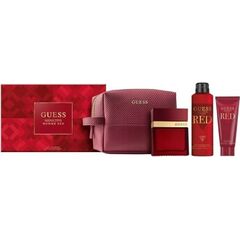 GUESS SEDUCTIVE RED POUR HOMME DÁRKOVÁ SADA EDT 100 ML, TĚLOVÝ SPREJ 226 ML, SPRCHOVÝ GEL 100 ML A TAŠTIČKA