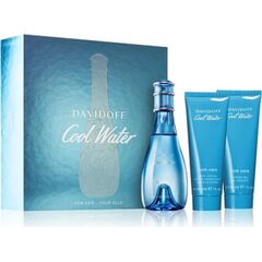 DAVIDOFF COOL WATER WOMAN EAU DE TOILETTE FOR WOMEN 100 ML + TĚLOVÉ MLÉKO 75 ML + SPRCHOVÝ GEL 75 ML GIFT SET