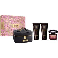 VERSACE CRYSTAL NOIR DÁRKOVÁ SADA EDP 90, SPRCHOVÝ GEL 100 ML, TĚLOVÉ MLÉKO 100 ML A KOSMETICKÁ TAŠTIČKA
