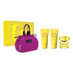VERSACE YELLOW DIAMOND GIFT SET EDT 90 ML, BODY LOTION 100 ML, SHOWER GEL 100 ML AND HANDBAG