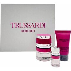 TRUSSARDI RUBY RED DÁRKOVÁ SADA EDP 30 ML, MINIATURKA EDP 7 ML A SPRCHOVÝ GEL 30 ML