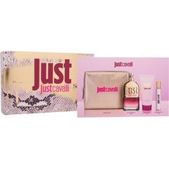 CAVALLI ROBERTO JUST CAVALLI DÁRKOVÁ SADA EDT 90 ML, TĚLOVÉ MLÉKO 100 ML, MINIATURKA EDT 15 ML A KOSMETICKÁ TAŠKA