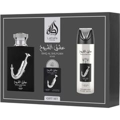 LATTAFA ISHQ AL SHUYUKH SILVER DÁRKOVÁ SADA EDP 100 ML, DEOSPRAY 200 ML A EDP 20 ML