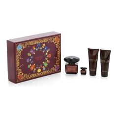 VERSACE CRYSTAL NOIR GREAT GIFT SET EDT 90 ML, CRYSTAL NOIR BODY LOTION 100 ML SHOWER GEL 100 ML CRYSTAL NOIR AND MINIATURES CRYSTAL NOI