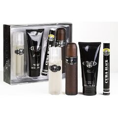 CUBA BLACK DÁRKOVÁ SADA EDT 100 ML, EDT 35 ML, AFTER SHAVE ( VODA PO HOLENÍ )  100 ML A SPRCHOVÝ GEL 200 ML