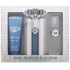 CUBA PRESTIGE PLATINUM GIFT SET EDT 90 ML, SHOWER GEL 200 ML A AFTER SHAVE ( AFTERSHAVE ) 100 ML