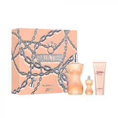 JEAN PAUL GAULTIER CLASSIQUE GIFT SET EDT 100 ML, TĚLOVÉ MLÉKO 75 ML A MINIATURKA EDT 6 ML