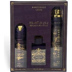 LATTAFA BADE'E AL OUD AMETHYST GIFT SET EDP 100 ML, DEOSPRAY 200 ML A AIR FRESHENER 300 ML