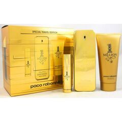PACO RABANNE 1 MILLION GIFT SET EDT 100 ML, SPRCHOVÝ GEL 1 MILLION 100 ML A MINIATURE 1 MILLION EDT 10 ML