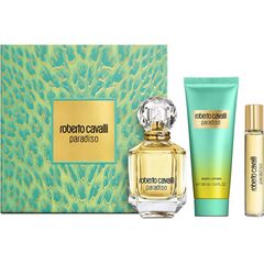 CAVALLI ROBERTO PARADISO DÁRKOVÁ SADA EDP 75 ML, TĚLOVÉ MLÉKO 100 ML A MINIATURKA EDP 7,5 ML
