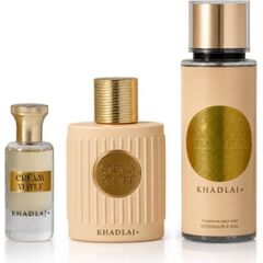 KHADLAJ CREAM VELVET DÁRKOVÁ SADA EDP 100 ML, TĚLOVÝ SPREJ 250 ML A PARFÉMOVANÝ OLEJ 24 ML