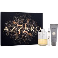 AZZARO WANTED GIFT SET EDT 100 ML, SHOWER GEL 75 ML AND MINIATURE EDT 10 ML