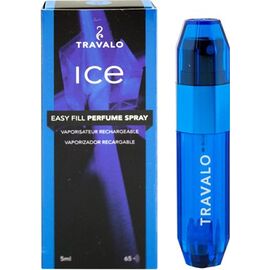 TRAVALO PERFUME POD ICE REFILLABLE PERFUME SPRAYER 5 ML BLUE