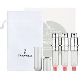 TRAVALO CLASSIC HD REFILLABLE PERFUME SPRAYER GIFT SETSILVER