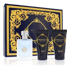 VERSACE POUR HOMME EAU DE TOILETTE FOR MEN 50 ML + BALZÁM PO HOLENÍ 50 ML + SPRCHOVÝ GEL 50 ML GIFT SET
