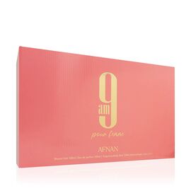 AFNAN 9AM POUR FEMME GIFT SET EDP 100 ML, SHOWER GEL 100 ML, BODY VEIL 150 ML AND BODY LOTION 100 ML