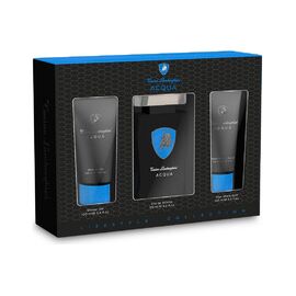 LAMBORGHINI ACQUA GIFT SET EDT 125 ML, SHOWER GEL 100 ML AND AFTER SHAVE BALSAM (AFTER SHAVE BALM) 100 ML