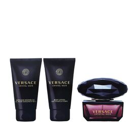 VERSACE CRYSTAL NOIR GIFT SET EDT 50 ML, CRYSTAL NOIR BODY LOTION 50 ML AND SHOWER GEL 50 ML CRYSTAL NOIR
