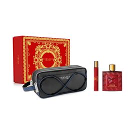 VERSACE EROS FLAME SET EDP 100 ML + MINIATURE EDP 10 ML + COSMETIC BAG