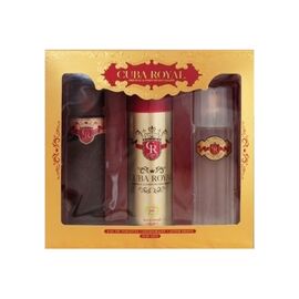 CUBA ROYAL GIFT SET 100 ML EDT, AFTER SHAVE (AFTER SHAVE) ROYAL 100 ML AND 200 ML ROYAL DEOSPRAY