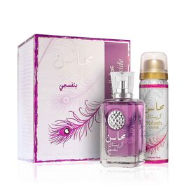 LATTAFA MAHASIN CRYSTAL VIOLET GIFT SET EDP 100 ML AND DEOSPRAY 75 ML