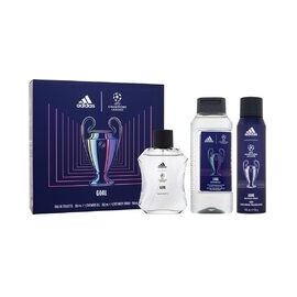ADIDAS UEFA CHAMPIONS LEAGUE GOAL DÁRKOVÁ SADA EDT 100 ML, SPRCHOVÝ GEL 250 ML A DEOSPRAY 150 ML